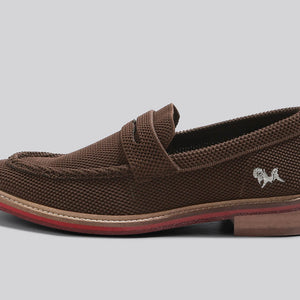 Block Heel Loafers : Brown