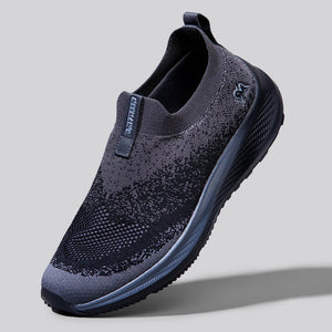 Blend Knit Slip Ons : Black-Grey