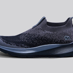 Blend Knit Slip Ons : Black-Grey