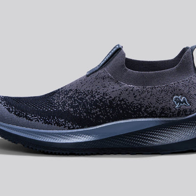 Blend Knit Slip Ons : Black-Grey