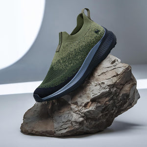 Blend Knit Slip Ons : Olive-Black