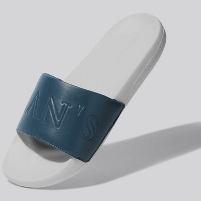 Cushy Slides : White-Blue