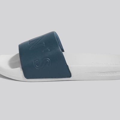 Cushy Slides : White-Blue
