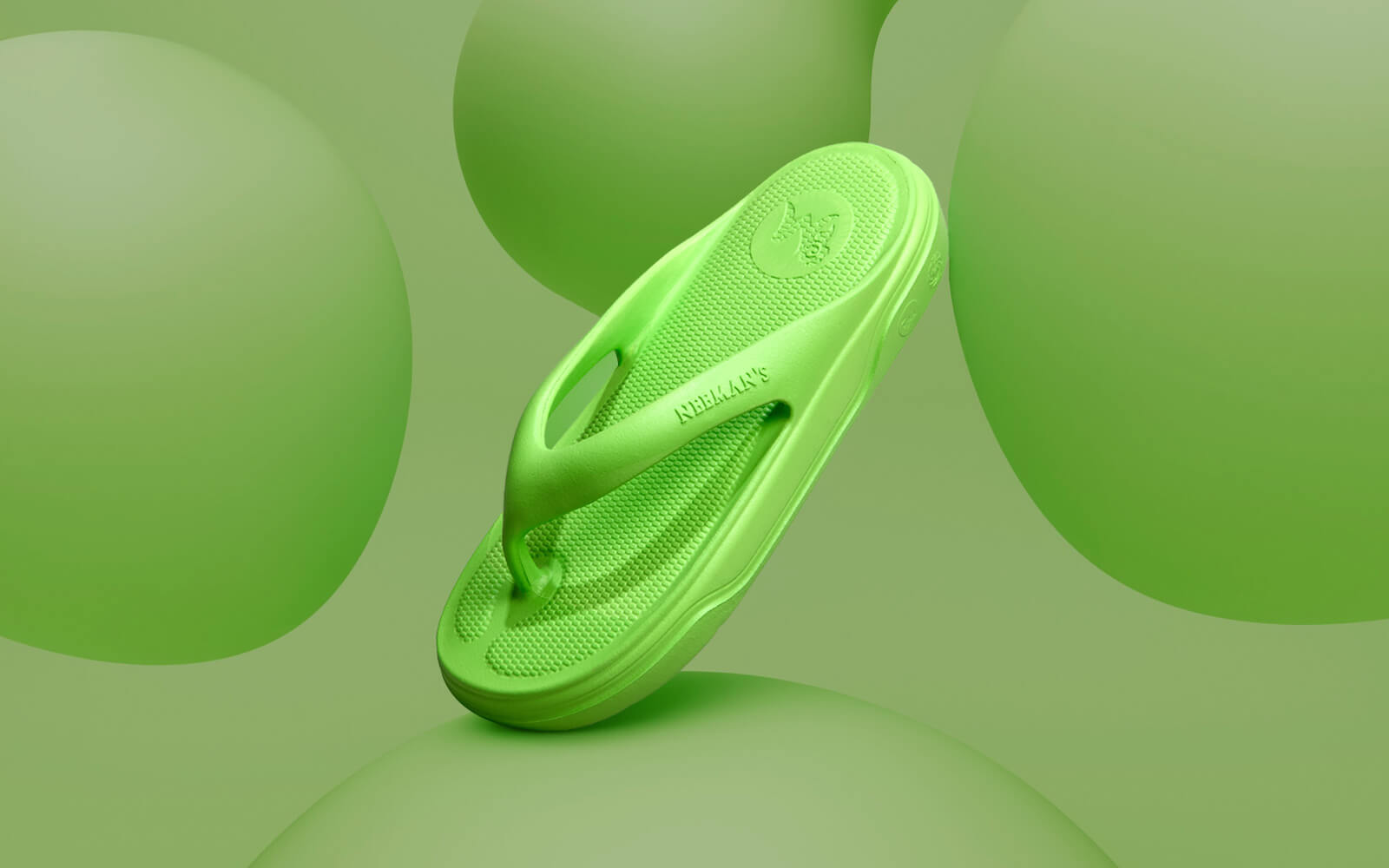 Cushers Flips For Women : Neon Green