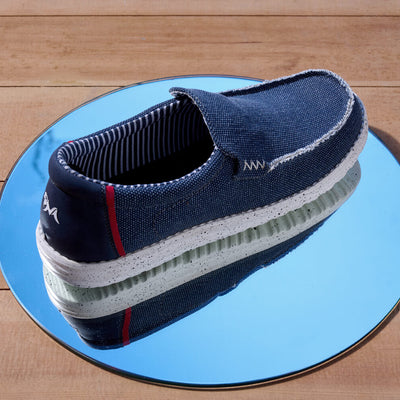 The Wanderers Slip Ons : Navy