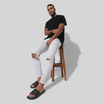 FootBed Slides for Men : Black