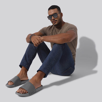 FootBed Slides for Men : Grey