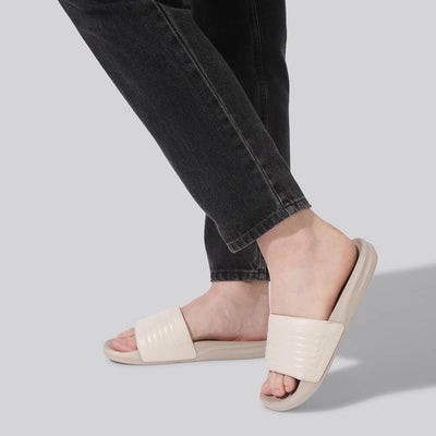 FootBed Slides for Women : Beige
