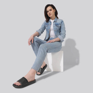 FootBed Slides for Women : Black