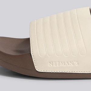 FootBed Slides for Women : Ivory Brown