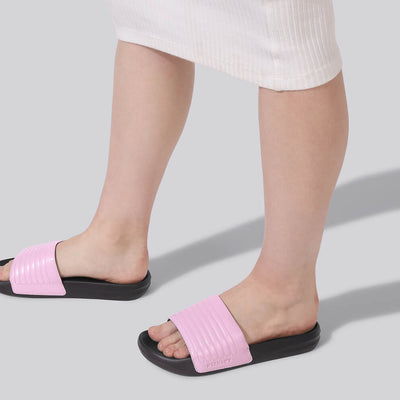 FootBed Slides for Women : Lavender Black