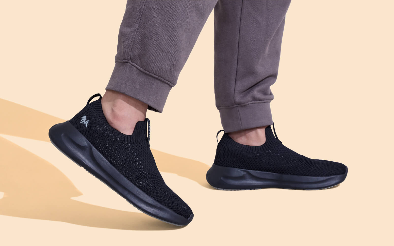 Knit Trainers For Women : Black