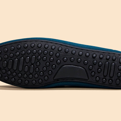 ReLive Knit Color Block Loafers : Teal/Black