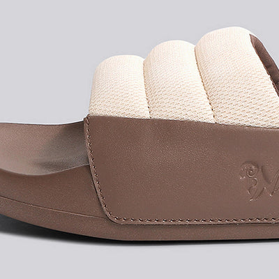 Squooshy Slides for Men : Ivory-Brown