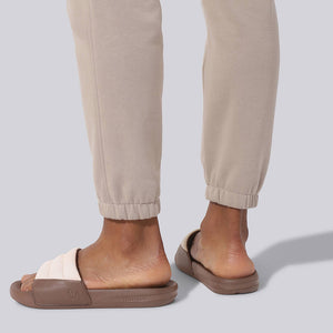 Squooshy Slides for Men : Ivory-Brown