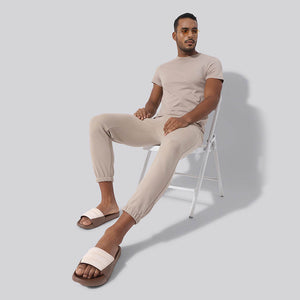 Squooshy Slides for Men : Ivory-Brown