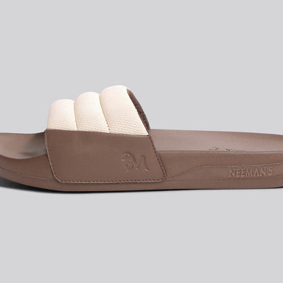 Squooshy Slides for Women : Ivory-Brown