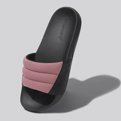 Squooshy Slides for Women : Black-Pink