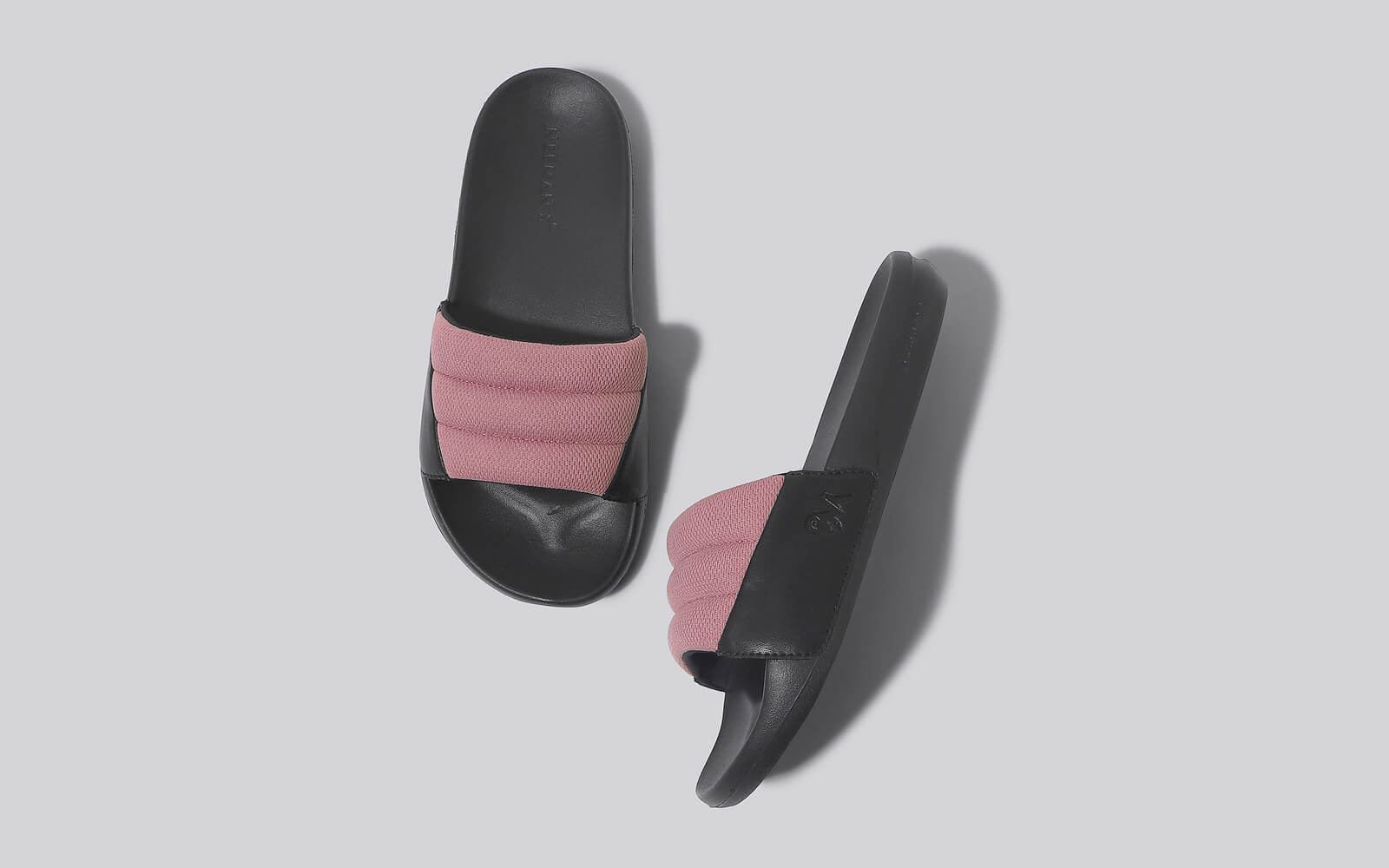Squooshy Slides for Women : Black-Pink