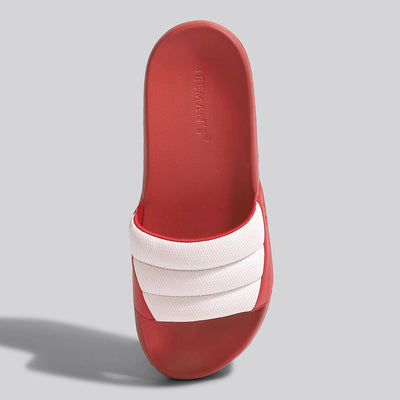 Squooshy Slides for Women : Red-White