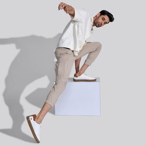 The Comfy Sleeks : White-Brown