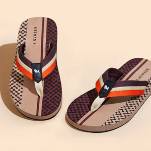 Striped Fusion Flips : Brown-Mocha-Tan