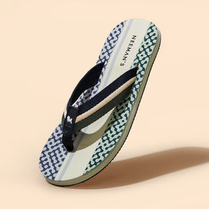 Striped Fusion Flips : Green-Blue-Ivory