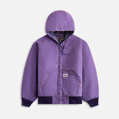 Needles Zipped Work Hoodie 11oz Cotton Oxford - Purple
