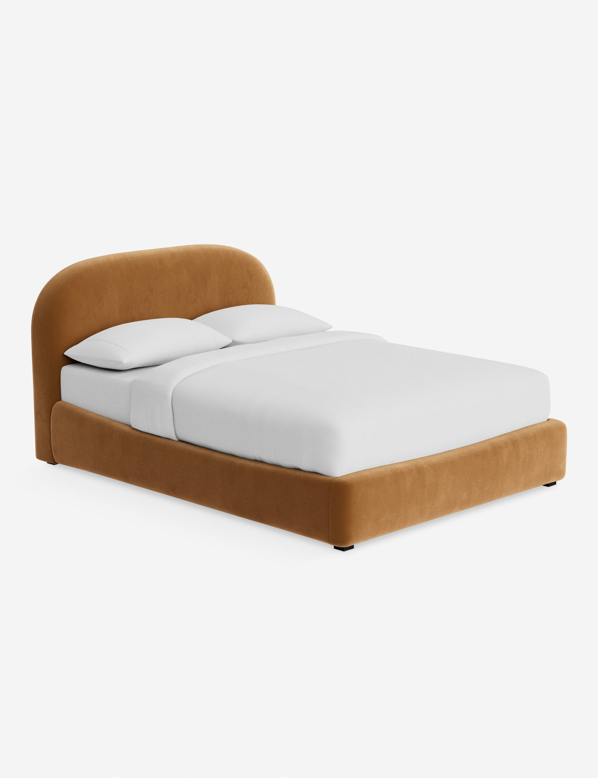 Open Box: Neve Platform Bed, Rust Classic Velvet Queen by Aimee Song
