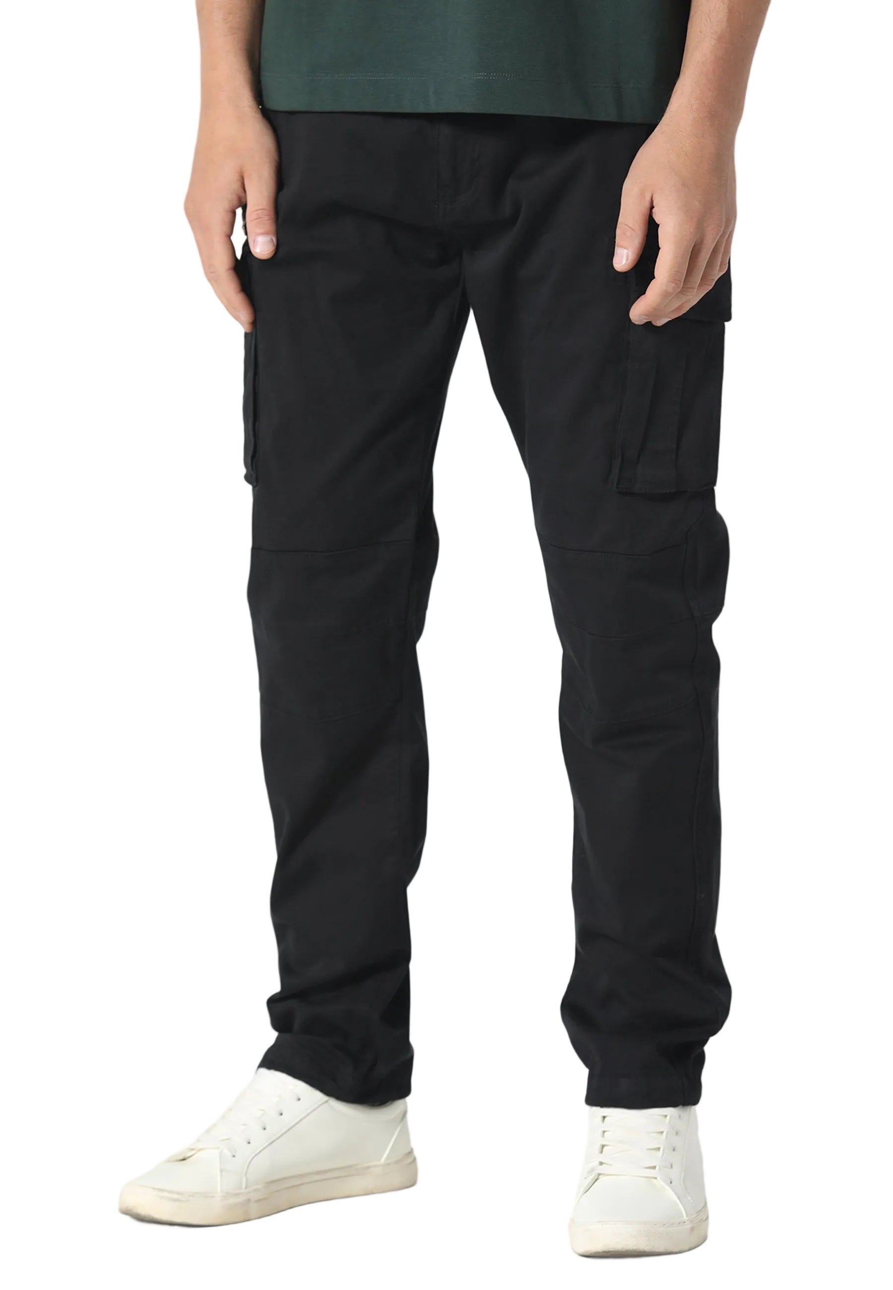 883 Police Newton Black Cargo Pants