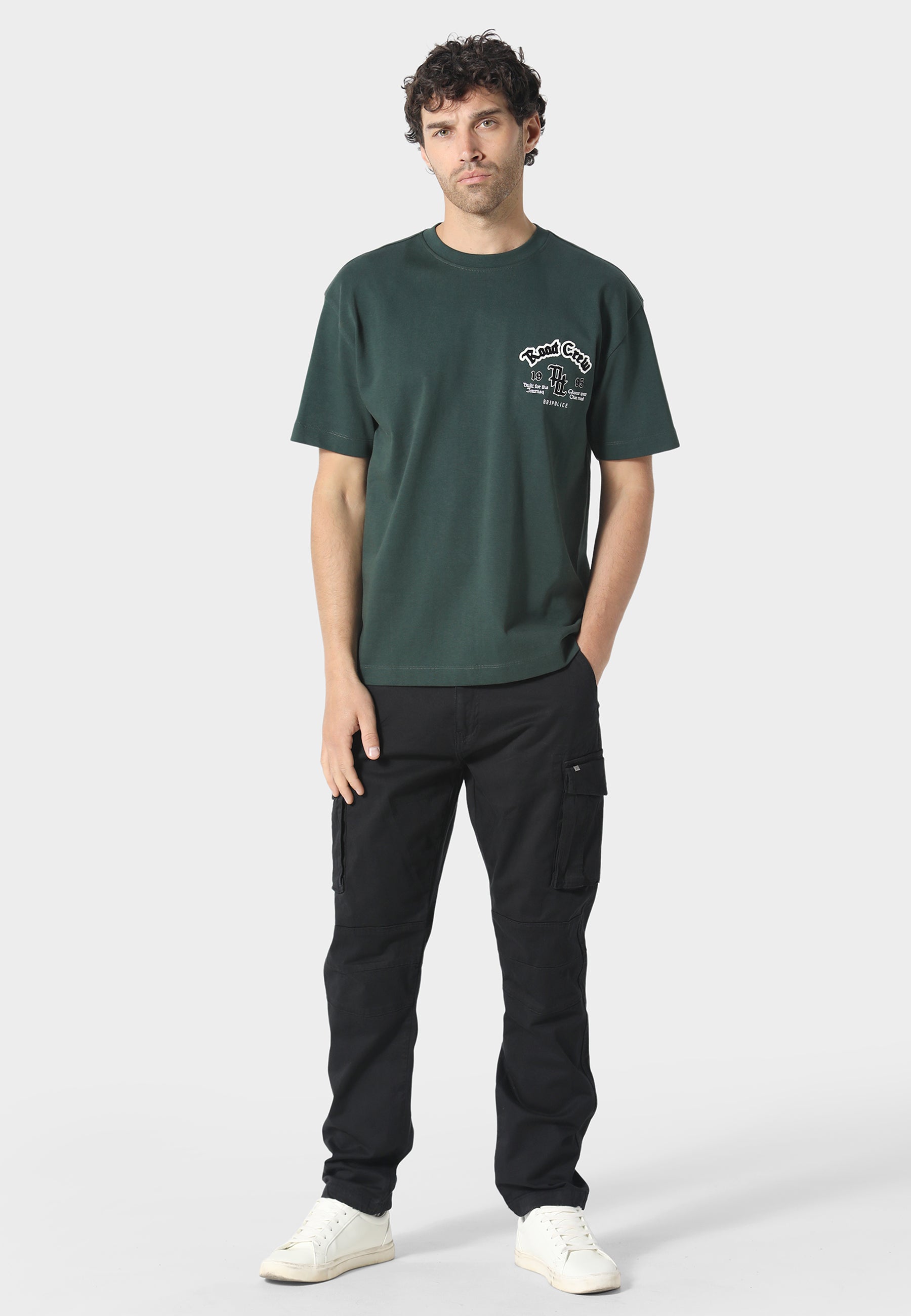 883 Police Newton Black Cargo Pants