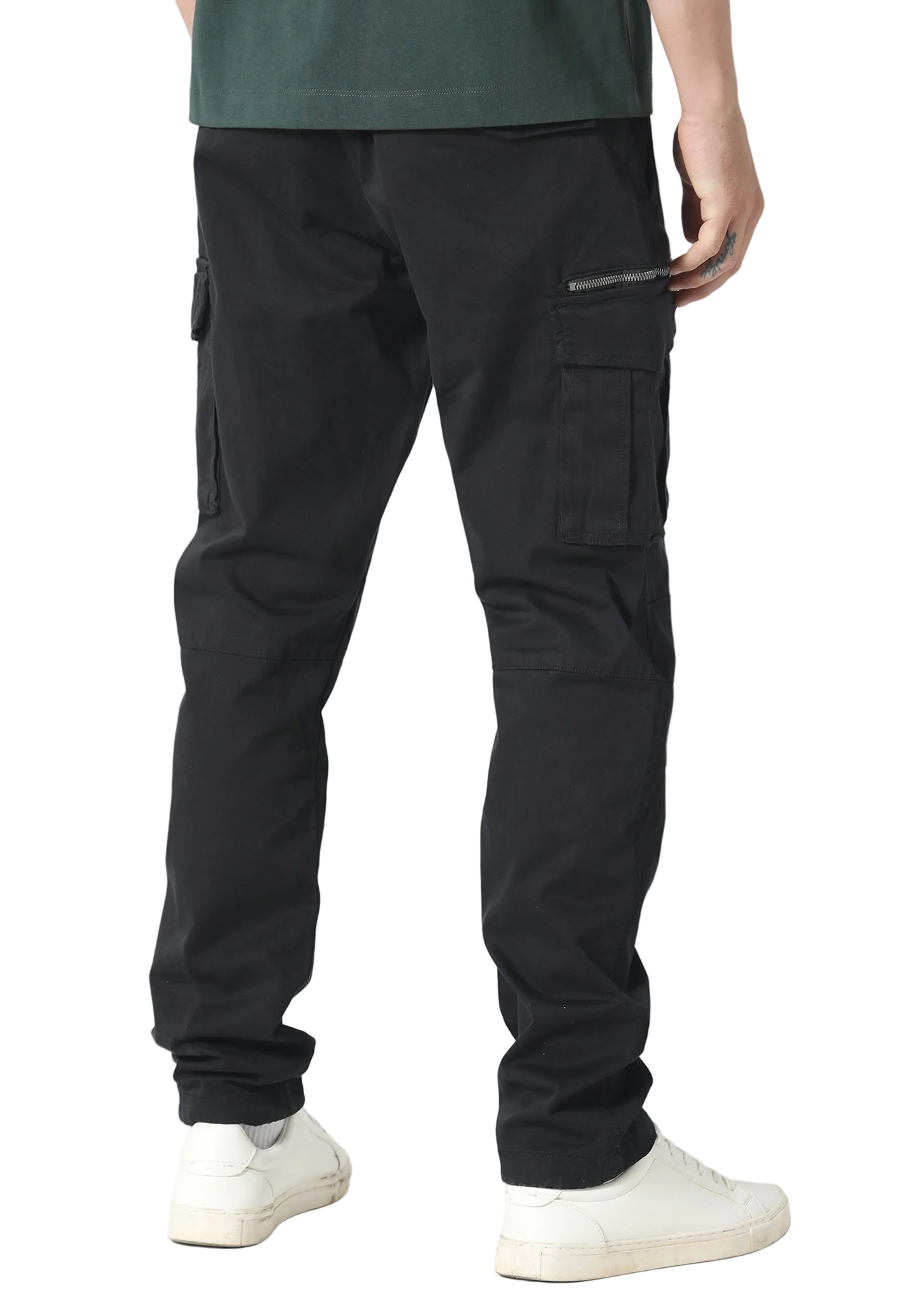 883 Police Newton Black Cargo Pants