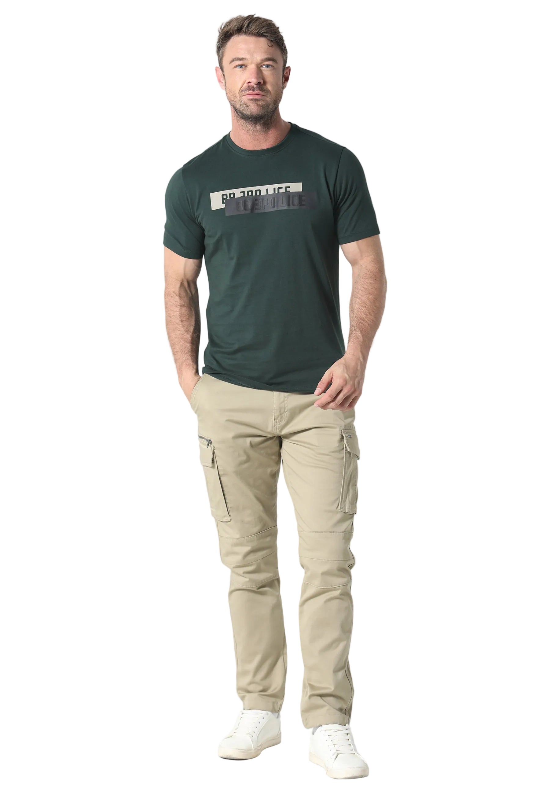 883 Police Newton Beige Cargo Pants