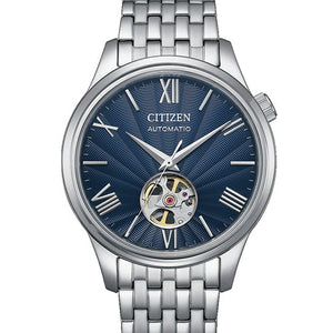 Citizen Mechanical Open Heart Blue Dial Men 40mm NH9130-84L