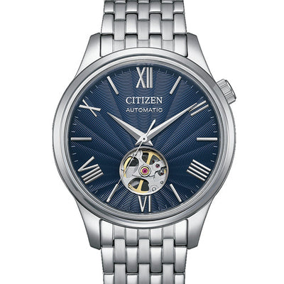 Citizen Mechanical Open Heart Blue Dial Men 40mm NH9130-84L