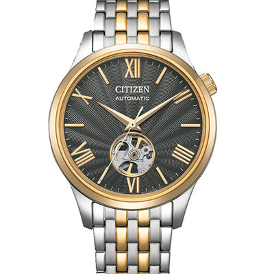 Citizen Mechanical Open Heart Grey Dial Men 40mm NH9136-88H