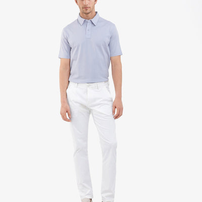 Rare Rabbit Mens Nielson Pastel Blue Cotton Fabric Short Sleeve Jacquard Polo T-Shirt