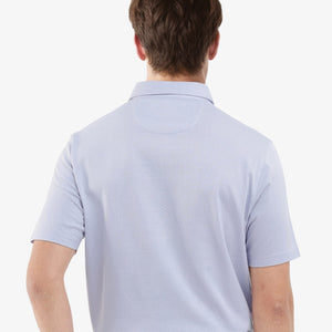 Rare Rabbit Mens Nielson Pastel Blue Cotton Fabric Short Sleeve Jacquard Polo T-Shirt