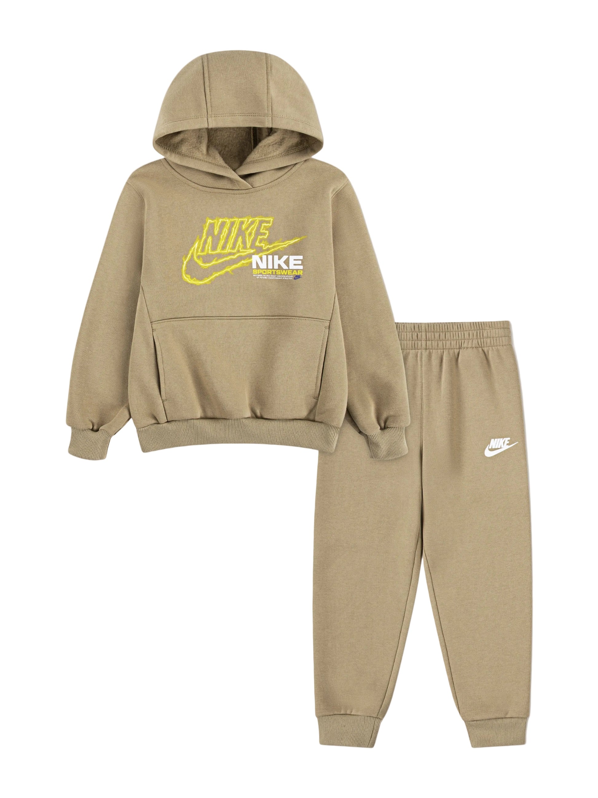 Nike Boys NSW Fleece Beige Tracksuit
