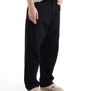 Rare Rabbit Men's Niot Black Cotton Fabric Plain Jeans