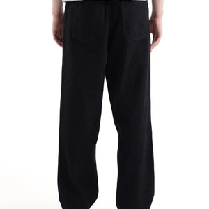 Rare Rabbit Men's Niot Black Cotton Fabric Plain Jeans