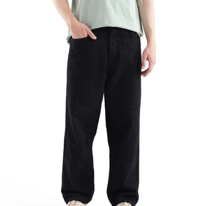 Rare Rabbit Men's Niot Black Cotton Fabric Plain Jeans