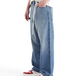 Rare Rabbit Men's Niret Blue Cotton Fabric Plain Jeans