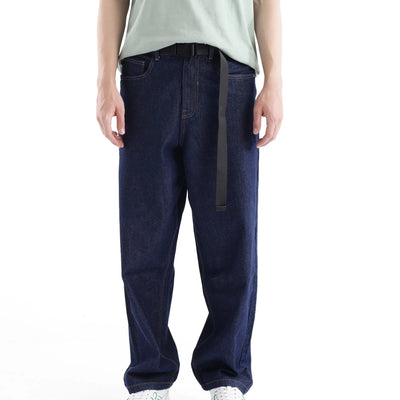 Rare Rabbit Men's Niretor Dark Blue Cotton Fabric Plain Jeans