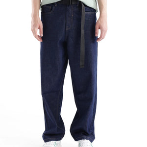 Rare Rabbit Men's Niretor Dark Blue Cotton Fabric Plain Jeans