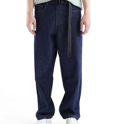 Rare Rabbit Men's Niretor Dark Blue Cotton Fabric Plain Jeans