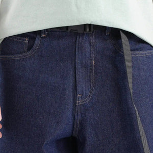 Rare Rabbit Men's Niretor Dark Blue Cotton Fabric Plain Jeans