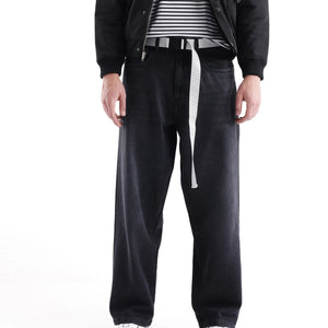 Rare Rabbit Men's Niret Dark Grey Cotton Fabric Plain Jeans