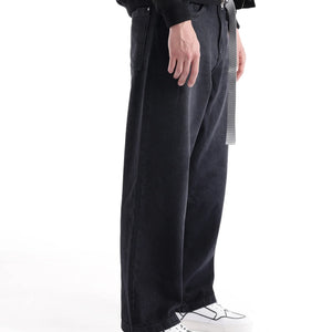 Rare Rabbit Men's Niret Dark Grey Cotton Fabric Plain Jeans