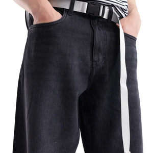 Rare Rabbit Men's Niret Dark Grey Cotton Fabric Plain Jeans